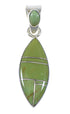 Genuine Sterling Silver Turquoise Slide Pendant RX77098